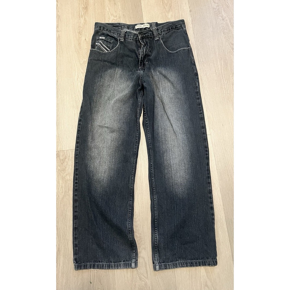 VTG Paco Jeans 90's Y2K Skater Rave Pants Men's Baggy 34x32 Zipper Issue Read